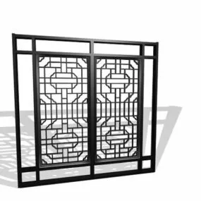 Neoclassic Latticework Windows 3d model