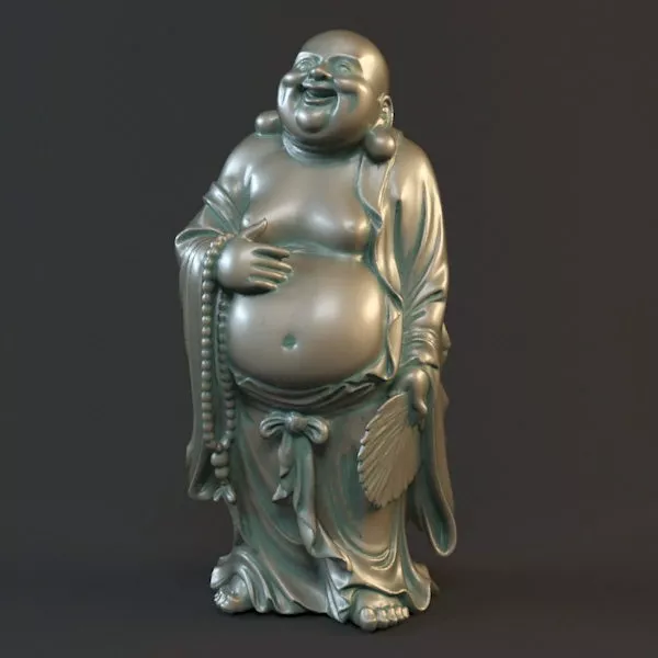 Golden Buddha Statue 3d model