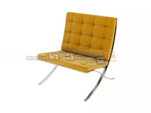 Furniture Leather Barcelona Chair 3d model Furniture Leather Barcelona Chair 3d model