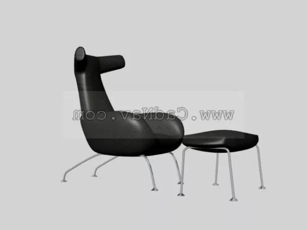 Furniture Lounge Chair Sofa Footrest 3d model Furniture Lounge Chair Sofa Footrest 3d model