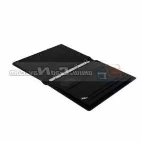 Leather File Clip Office Equipment 3d model