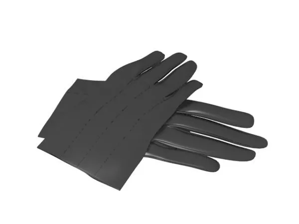 Black Leather Glove 3d model Black Leather Glove 3d model
