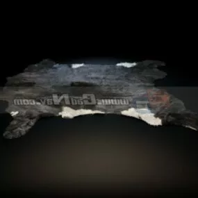 Leather Shag Fashion Rug 3d model