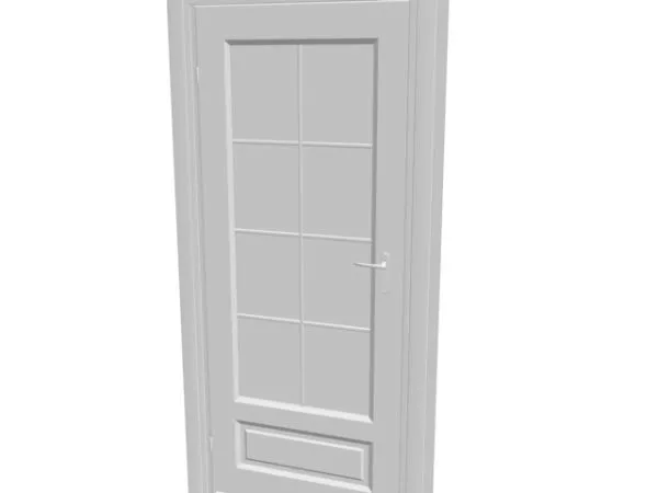 Left Hand Home Flush Door 3d model Left Hand Home Flush Door 3d model