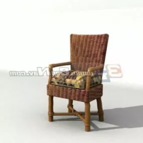 Hotel Leisure Rattan Chair Furniture 3d model