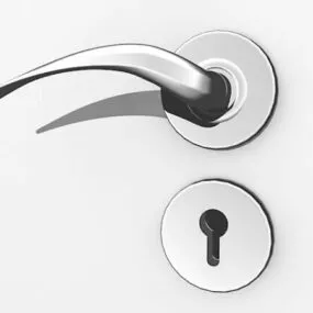 House Lever Door Handle With Lock 3d model