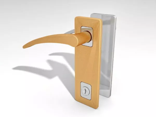 Door Lock With Sphere Handle 3d model