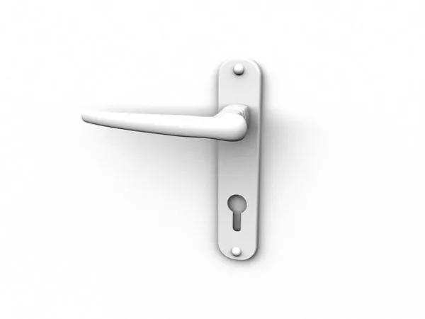 Home Lever Handle With Plate 3d model Home Lever Handle With Plate 3d model