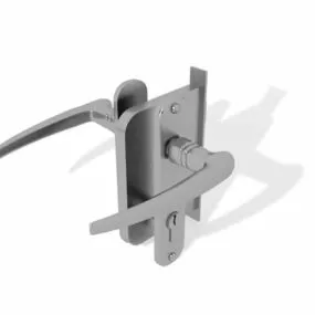European Lever Door Handle 3d model