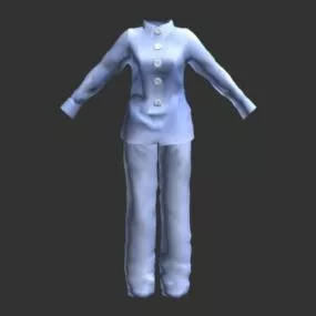 Light Blue Pajamas Fashion 3d model