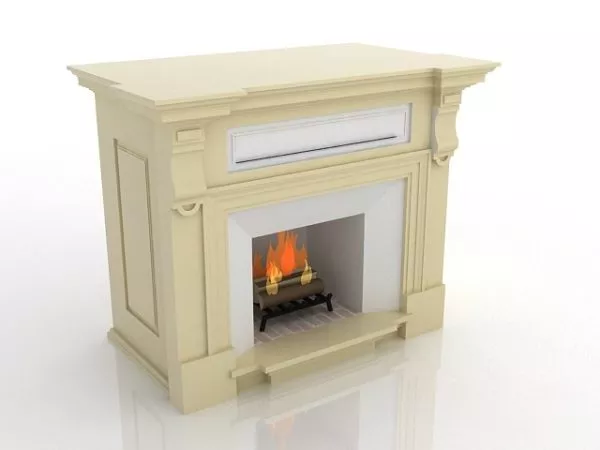 Indoor Limestone Fireplace Design 3d model Indoor Limestone Fireplace Design 3d model