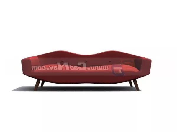 Lip Shape Loveseat Furniture 3d model Lip Shape Loveseat Furniture 3d model