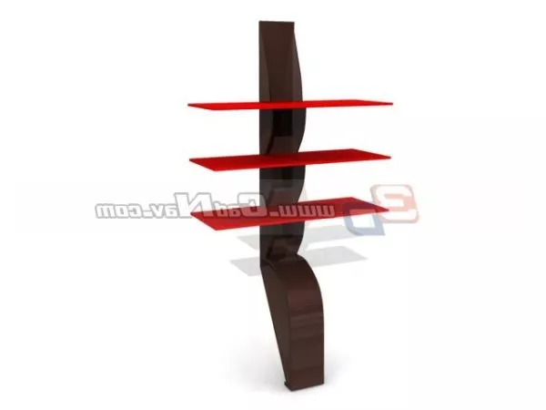 Bookshelf Vertical Decorative 3d model