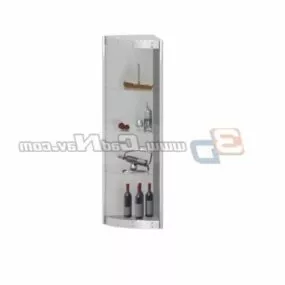 Living Room Corner Shelf Furniture 3d model