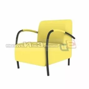 Living Room Yellow Sofa Chair 3d model