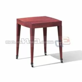 Home Interior Square Wooden Bench 3d model