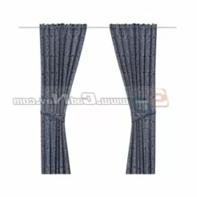 Living Room Cotton Window Curtain 3d model