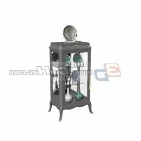 Living Room Vintage Display Cabinet 3d model