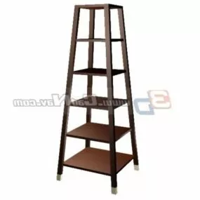 Home Room Wooden Display Rack 3d model