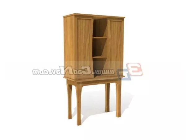Living Room Antique Wooden Display Cabinet 3d model Living Room Antique Wooden Display Cabinet 3d model