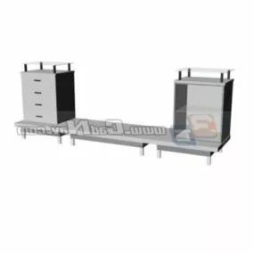 Home Cabinet Wall Unit Design 3d model