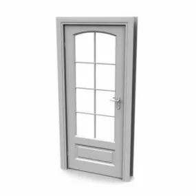 Living Room Glass Door Furniture 3d model