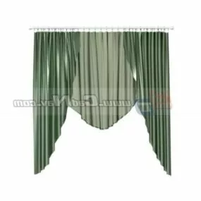 Modern Iving Room Window Curtain 3d model