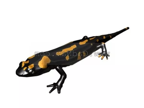 White Lizard Crawling 3d model