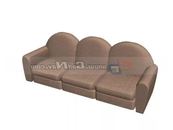Vintage Long Armchair Sofa 3d model Vintage Long Armchair Sofa 3d model