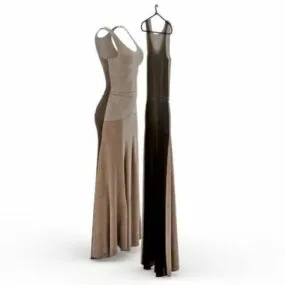 Women Long Formal Dress 3d model
