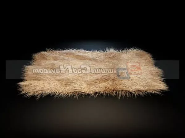 Fur Carpet Grey Color 3d model