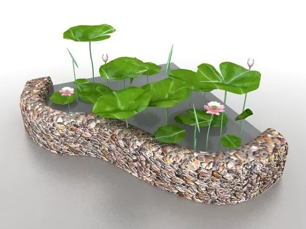 Lotus Flower Garden Pond 3d model Lotus Flower Garden Pond 3d model