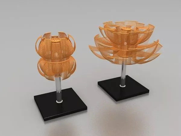 Lotus Flower Shape Table Lamps 3d model Lotus Flower Shape Table Lamps 3d model