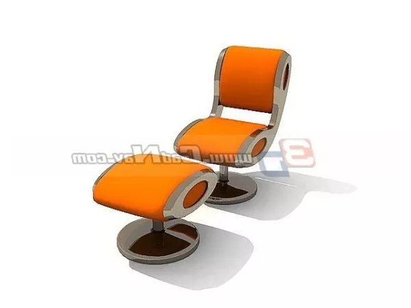 Leather Lounge Chair Design With Ottoman 3d model Leather Lounge Chair Design With Ottoman 3d model