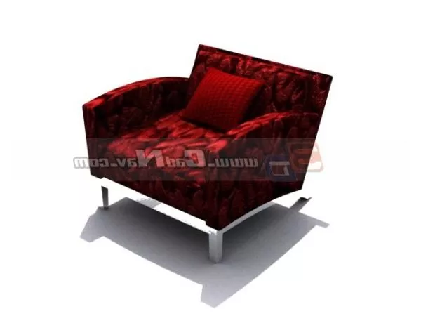 Red Color Lounge Sofa Furniture 3d model Red Color Lounge Sofa Furniture 3d model