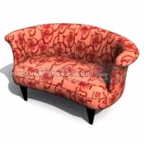 Loveseat Old Pattern Couches Sofa 3d model