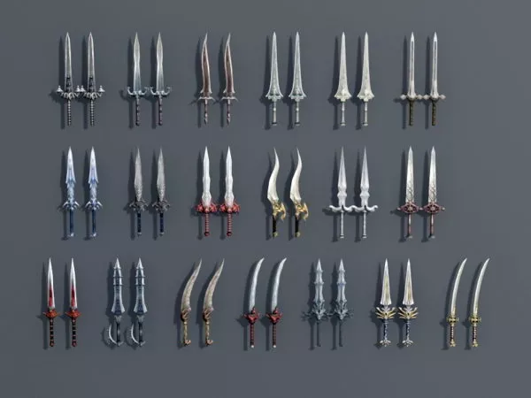 Weapon Low Poly Swords Collection 3d model Weapon Low Poly Swords Collection 3d model
