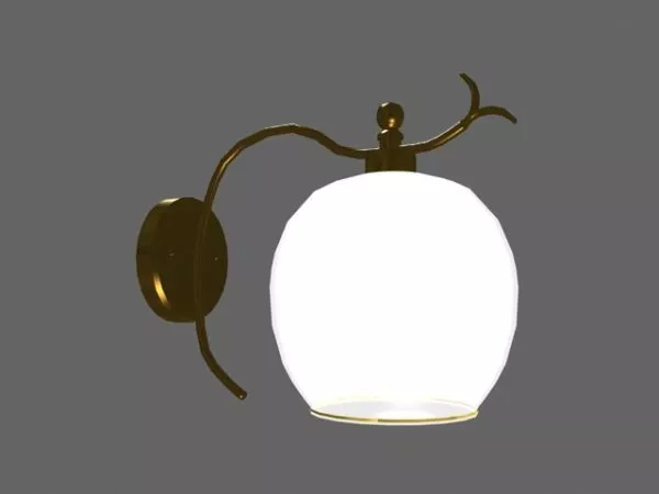 Lowpoly Wall Lamp Decoration 3d model Lowpoly Wall Lamp Decoration 3d model