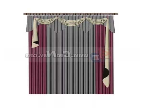 Luxury Home Curtain 3d model Luxury Home Curtain 3d model