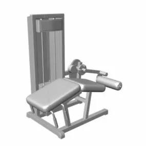 Hospital Lying Leg Curl Machine 3d model