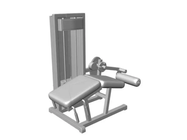 Hospital Lying Leg Curl Machine 3d model Hospital Lying Leg Curl Machine 3d model