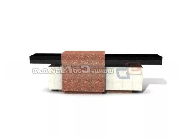 Mable Stone Reception Desk 3d model Mable Stone Reception Desk 3d model