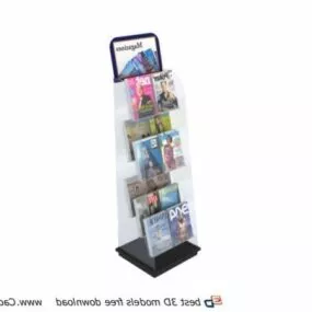 Magazine Shelving For Supermarket 3d model