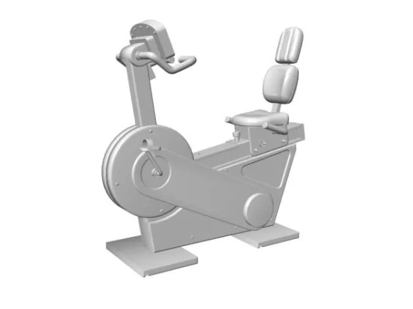 Bench With Weights Gym Equipment 3d model