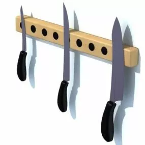 Magnetic Kitchen Knife Holder 3d model
