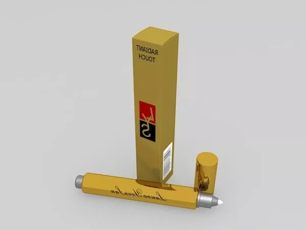 White Ballpoint Pen 3d model