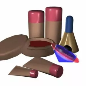Beauty Salon Girl Makeup Set 3d model