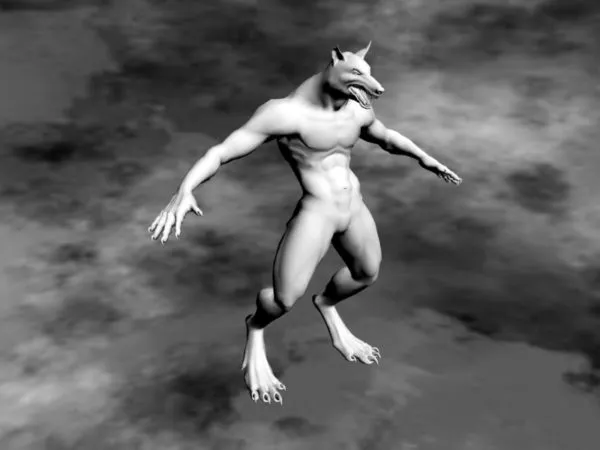 Wolf In Forest 3d model