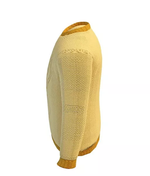 Clothing Man Yellow Sweater 3d model Clothing Man Yellow Sweater 3d model