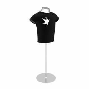 Fashion Store Mannequin With Stand 3d model
